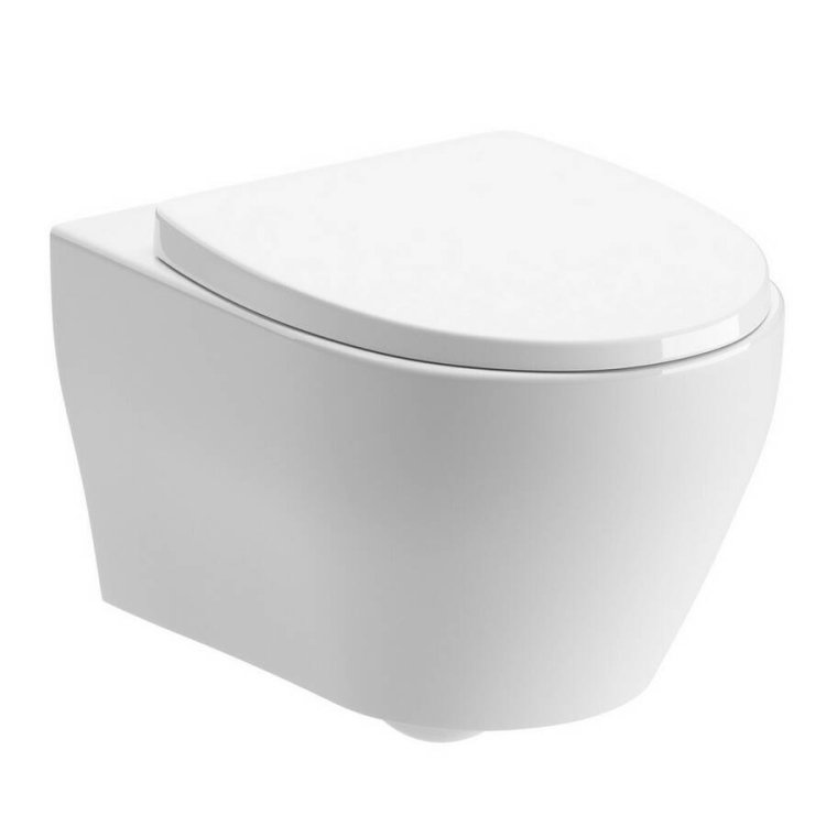 Ajax Maltby Rimless Wall Hung WC and Soft Close Seat