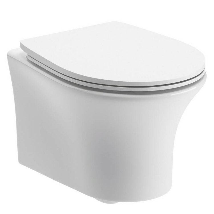 Ajax Donnington Rimless Wall Hung WC and Soft Close Seat