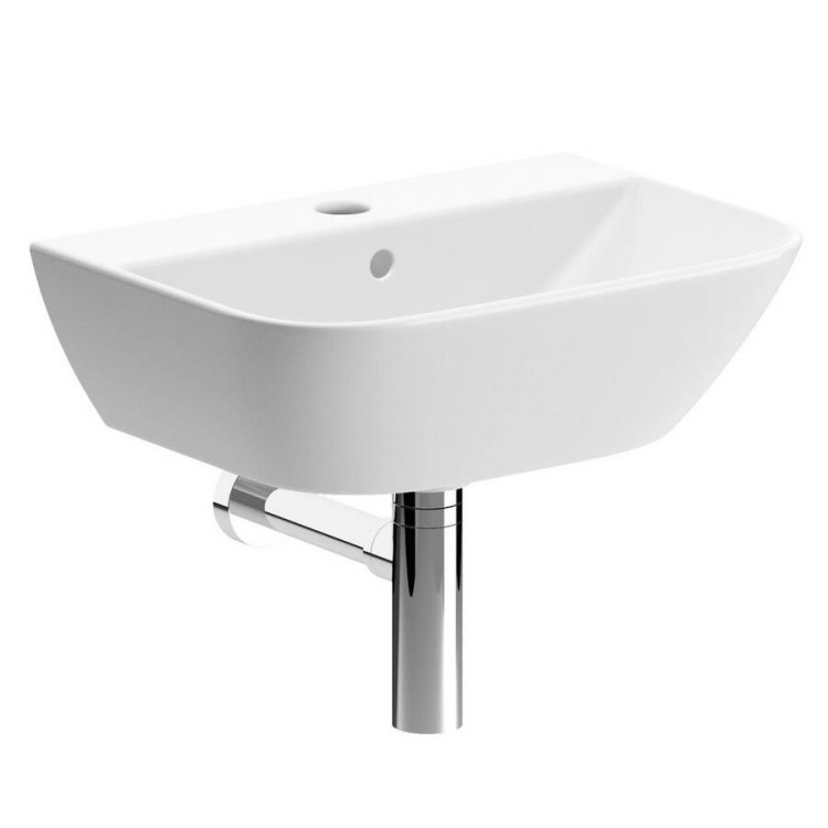 Ajax Binbrook 450mm 1TH Cloakroom Basin and Chrome Bottle Trap