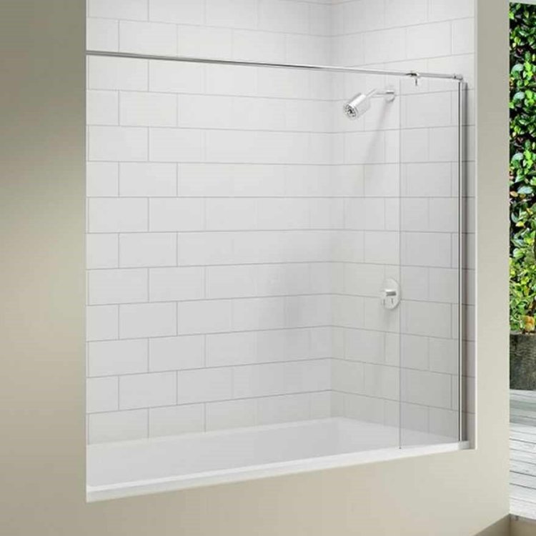 Merlyn Straight Curtain Rail Bath Screen