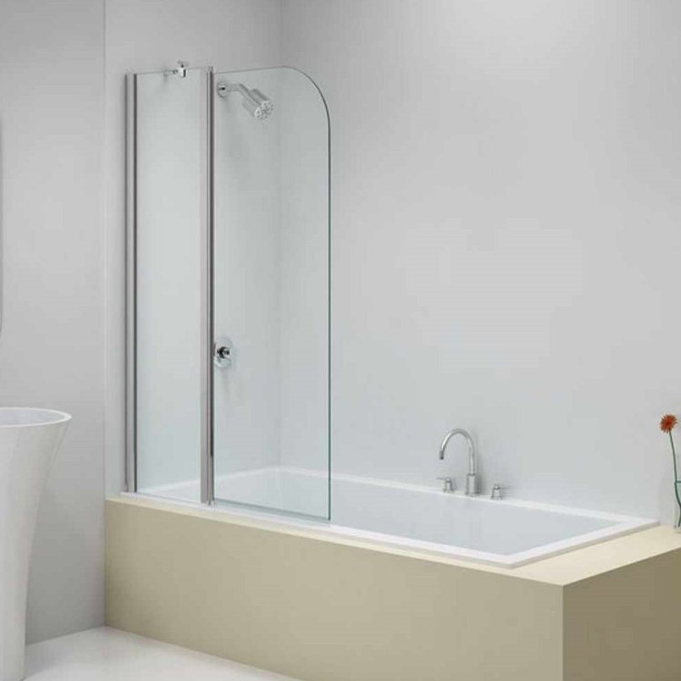 Merlyn Easy Fit Two Panel Folding Curved Bath Screen