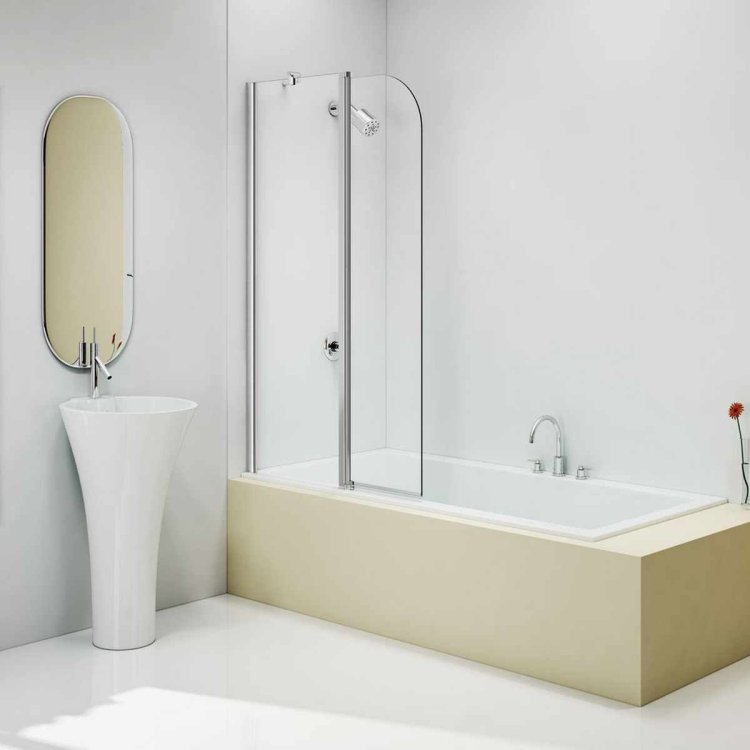 Merlyn Easy Fit Two Panel Hinged Curved Bath Screen