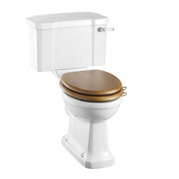 Burlington Close Coupled Toilet with 520mm Ceramic Lever Cistern