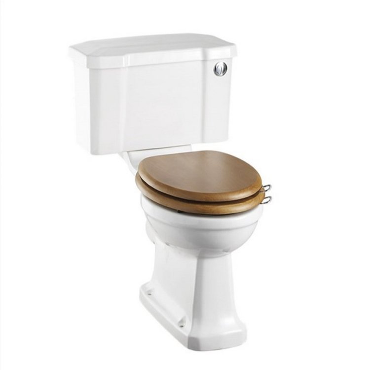 Burlington Close Coupled Toilet with 520mm Front Push Button Cistern