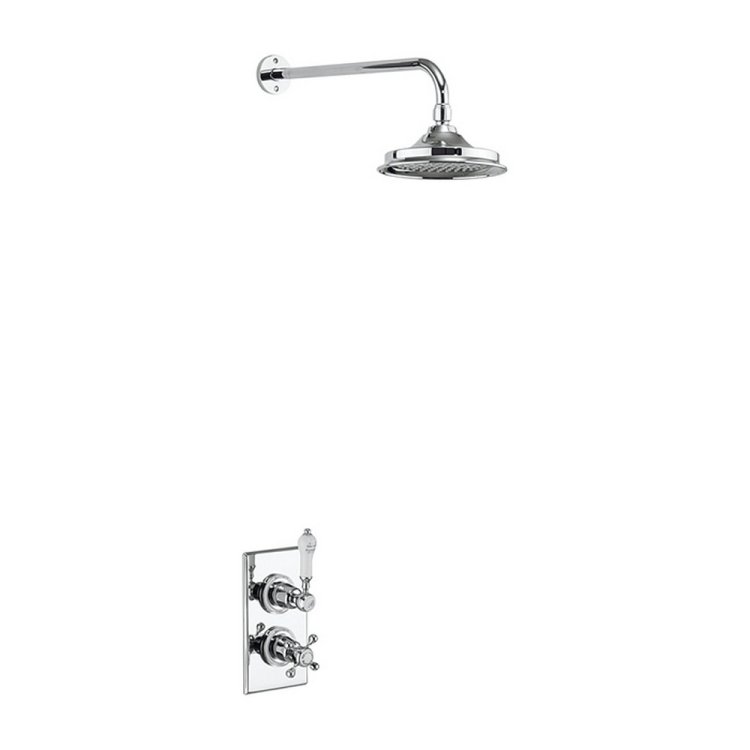 Burlington Trent Concealed Shower in Chrome with Fixed Head Burlington Trent Concealed Shower in Chrome with Fixed Head