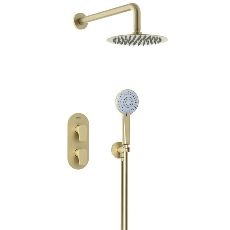 Bristan Hourglass Brushed Brass Concealed Shower Pack HOURGLASSBBSHWRPK