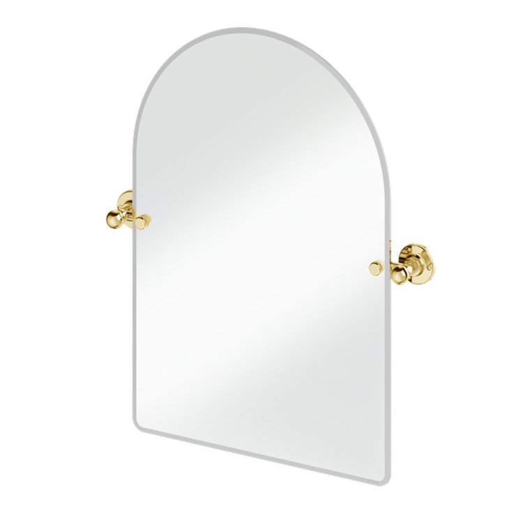 Burlington Traditional Arch Mirror in Gold 650 x 450mm