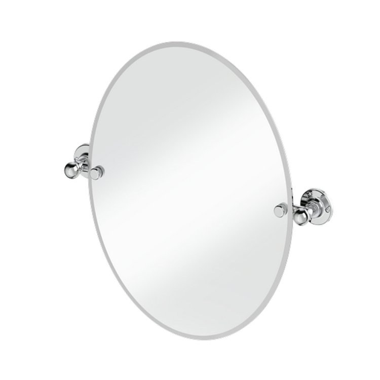 Burlington Traditional Oval Mirror in Chrome 500 x 400mm