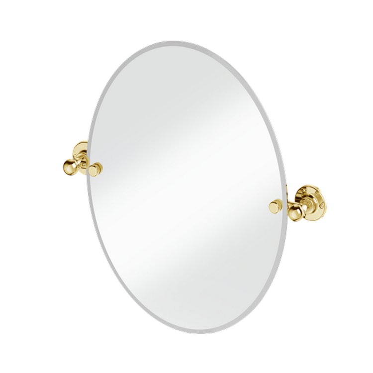 Burlington Traditional Oval Mirror in Gold 500 x 400mm