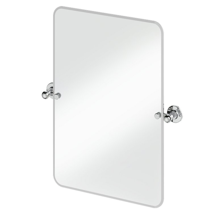 Burlington Traditional Rectangular Mirror in Chrome 650 x 450mm