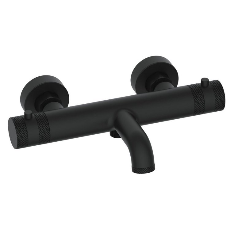 Scudo Core Matt Black Wall Mounted Bath Shower Mixer NU-140