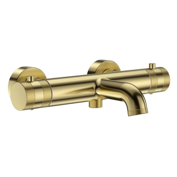 Scudo Core Brushed Brass Wall Mounted Bath Shower Mixer NU-141