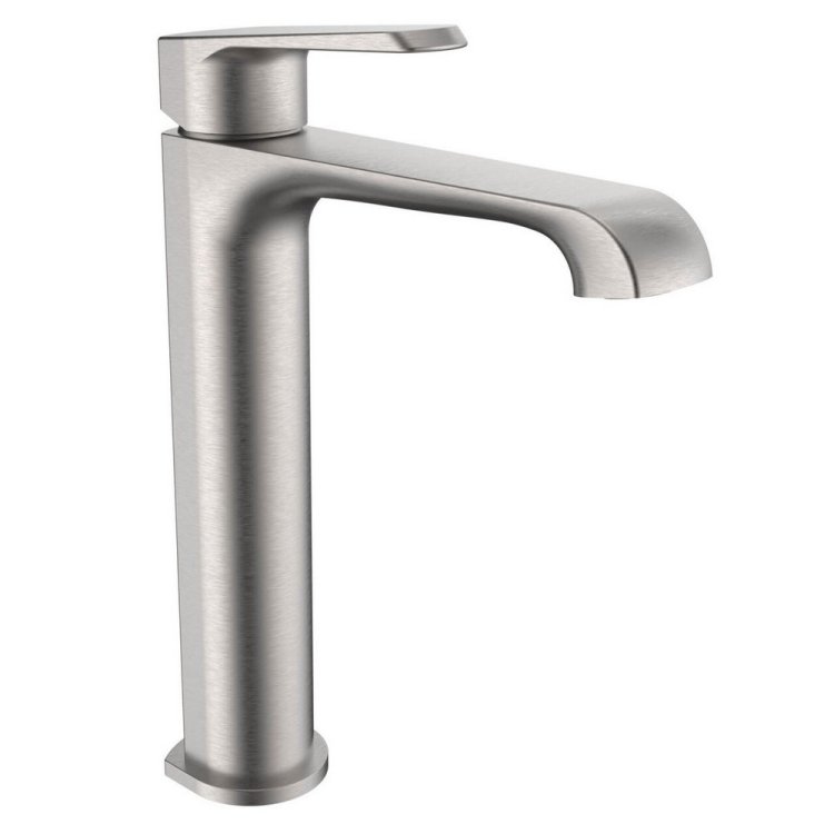 Scudo Montana Brushed Nickel Tall Mono Basin Mixer MON-018