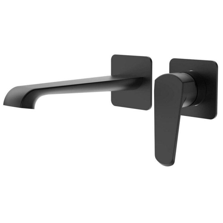 Scudo Montana Matt Black Wall Mounted Bath Mixer MON-027