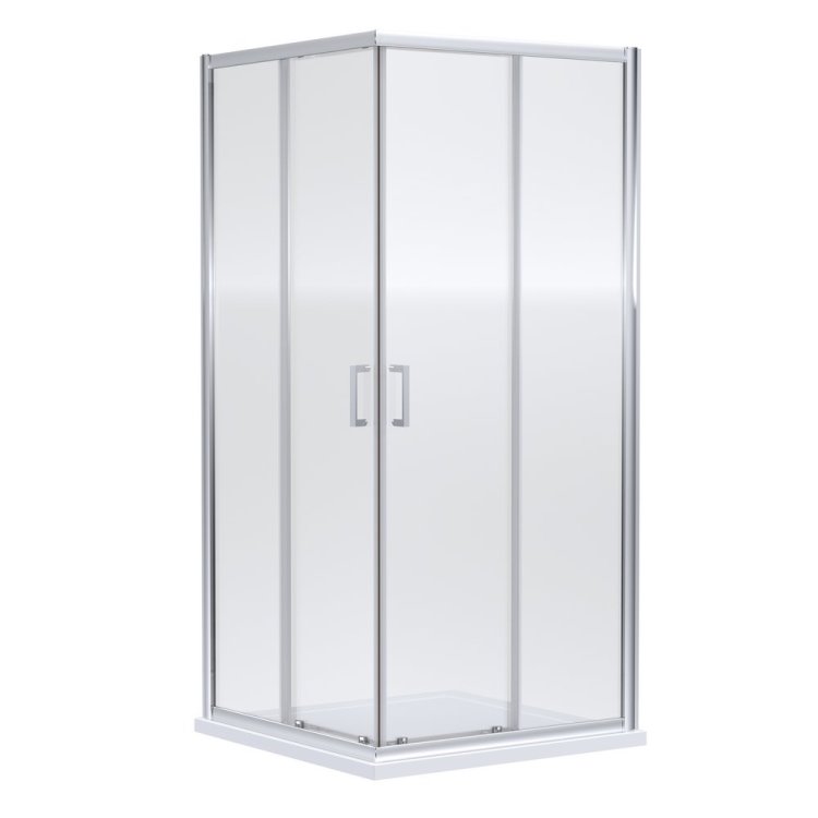 Nuie Rene 800mm Chrome Framed Corner Entry Shower Enclosure