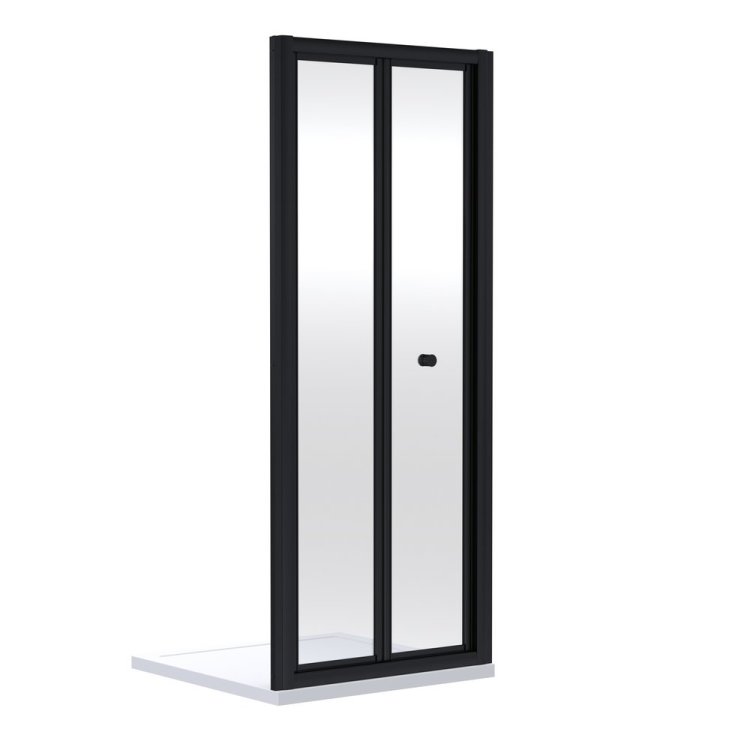 Nuie Rene 700mm Black Framed Bifold Shower Door