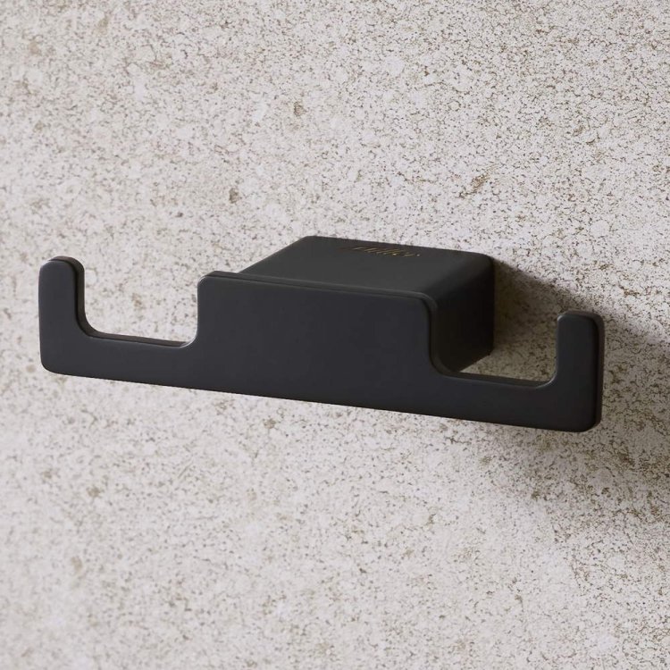 Miller Miami Matt Black Double Robe Hook