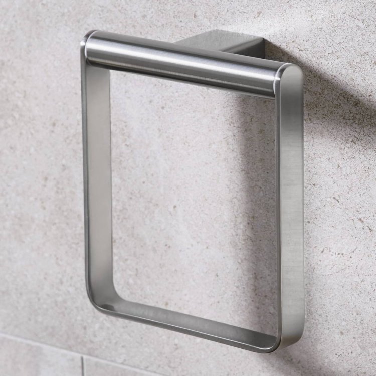 Miller Miami Brushed Nickel Swivel Towel Ring