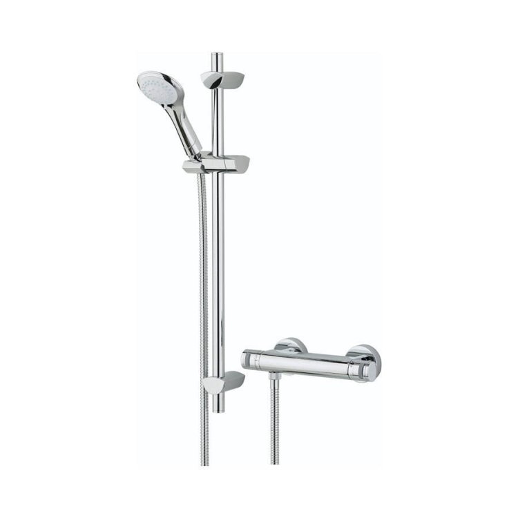 Bristan Artisan Thermostatic Exposed Bar Shower with Kit and Multi-Function Handset