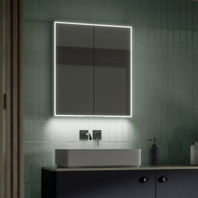 HiB Exos 60 LED Demisting Mirror Cabinet-1