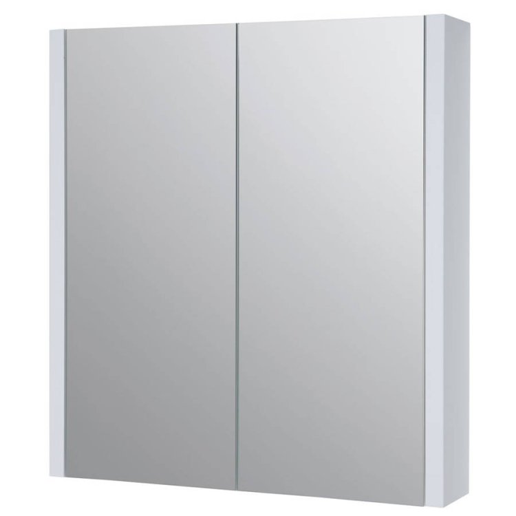 Kartell Purity 600mm White Double Door Mirror Cabinet