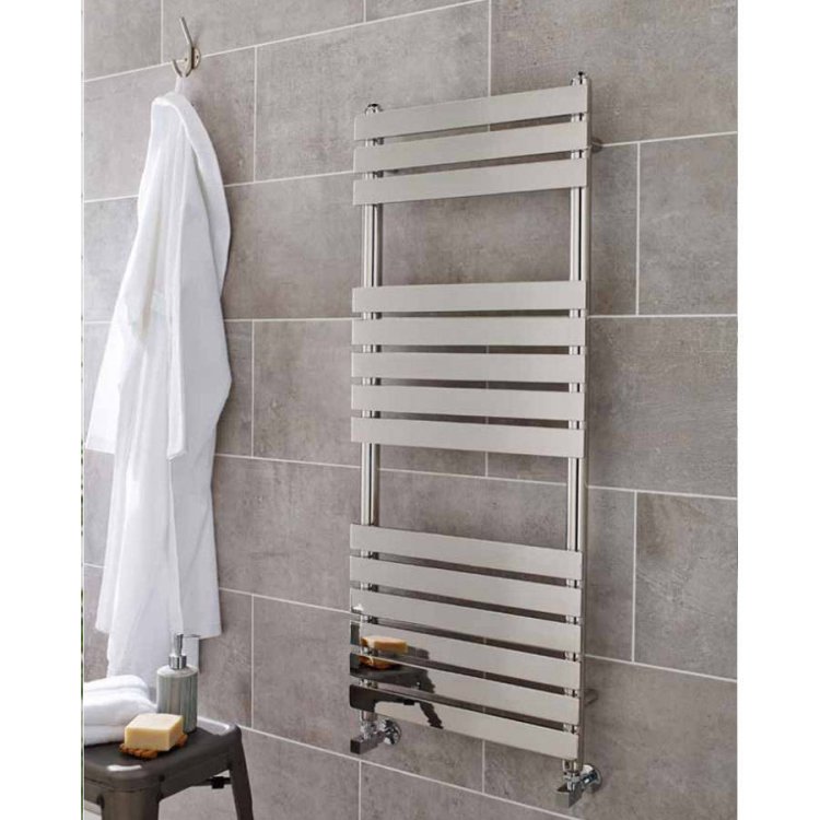 Kartell Memphis Chrome Flat Panel Towel Rail 1200 x 600mm