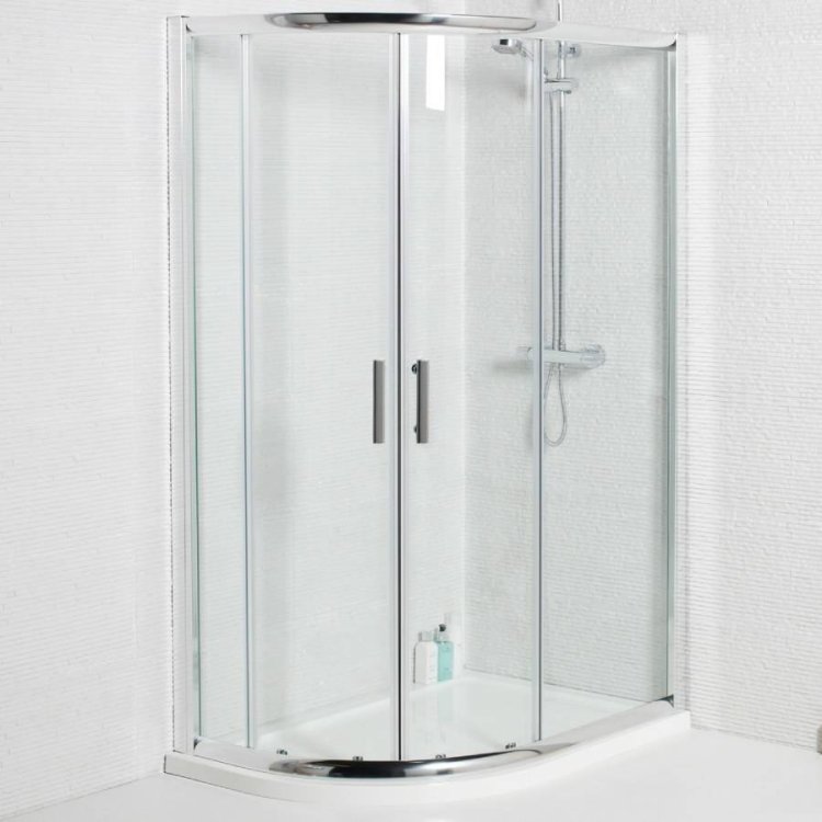 Kartell Koncept 1000 x 800mm 2 Door Offset Quadrant Shower Enclosure