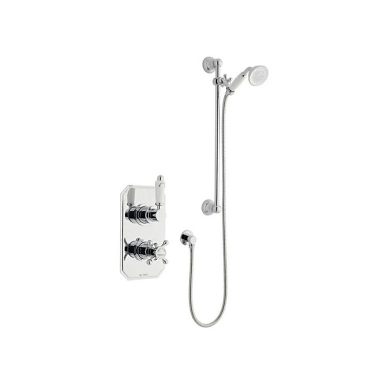 Kartell Viktory Thermostatic Concealed Shower Valve with Adjustable Slide Rail Kit