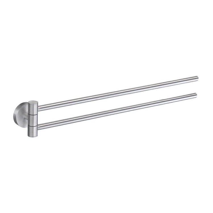 Smedbo Home Brushed Chrome Swing Arm Towel Rail