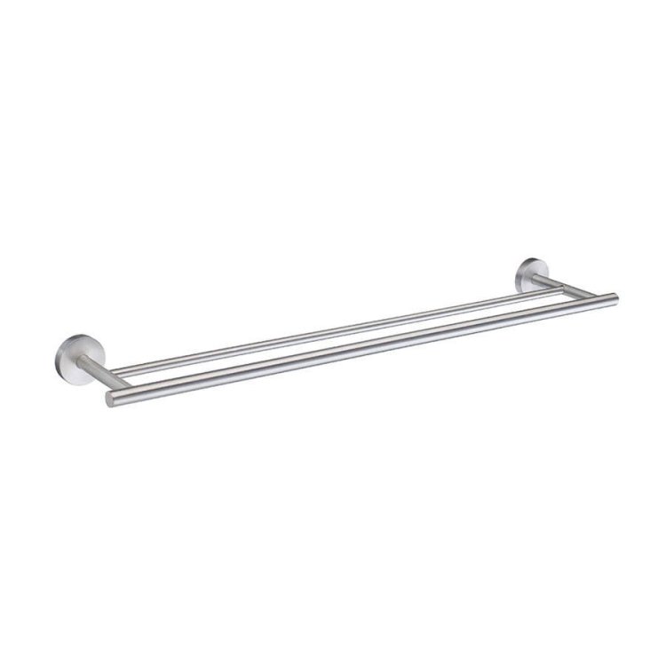 Smedbo Home Brushed Chrome Double Towel Rail