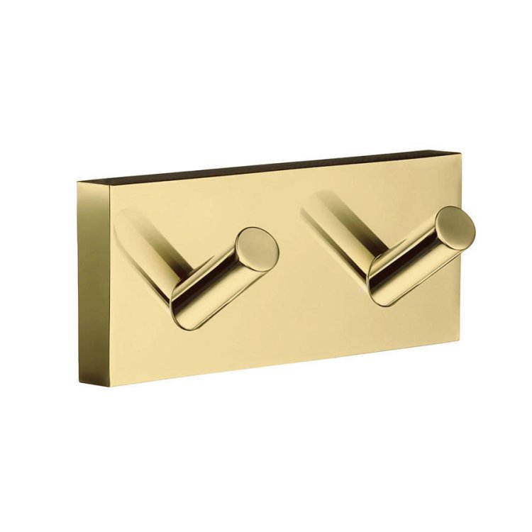 Smedbo-House-Polished-Brass-Double-Towel-Hook