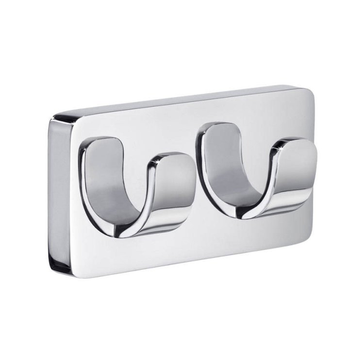 Smedbo-Ice-Polished-Chrome-Double-Towel-Hook