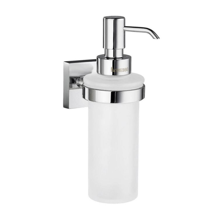 Smedbo House Polished Chrome Holder with Glass Soap Dispenser