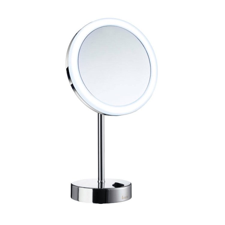 Smedbo Outline Chrome 5x Shaving and Make-up Mirror with LED