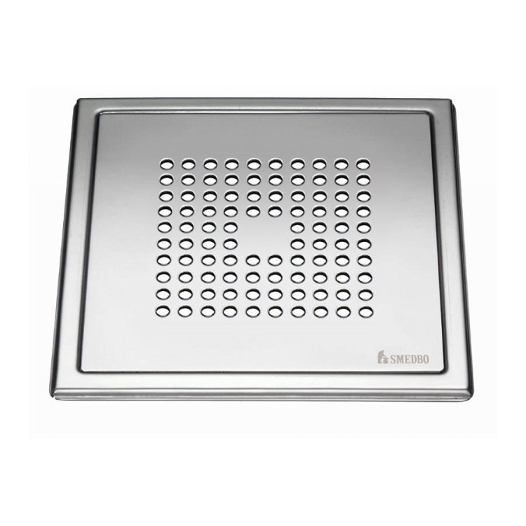 Smedbo Outline Polished Chrome Floor Grating Square Pattern