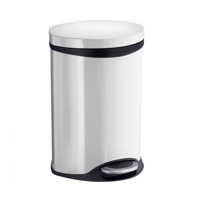 Smedbo Outline Lite White Pedal Bin 6L Soft Close