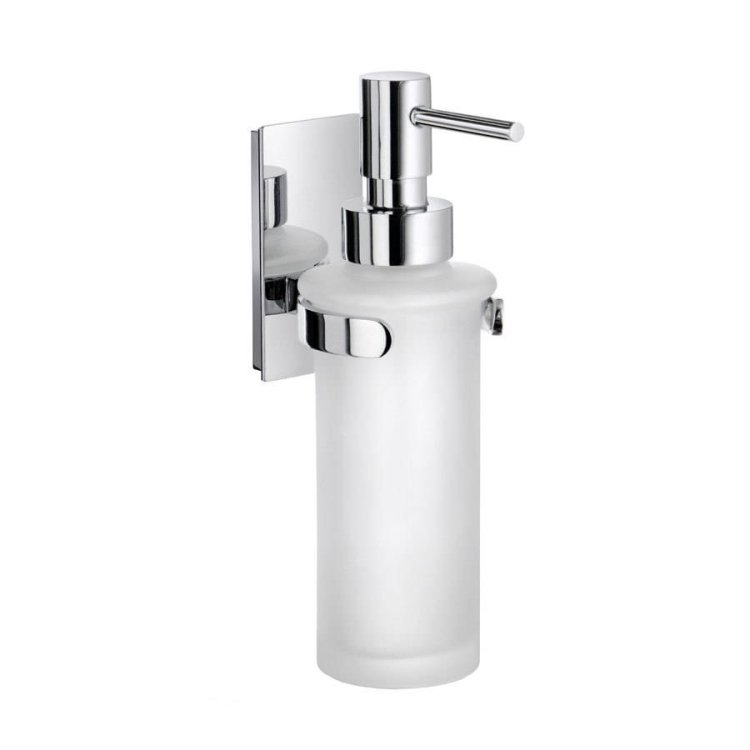 Smedbo Pool Polished Chrome Holder with Glass Soap Dispenser