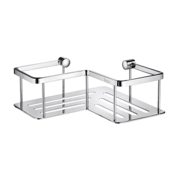 Smedbo Sideline Polished Chrome 200 x 200mm L-Shape Soap Basket