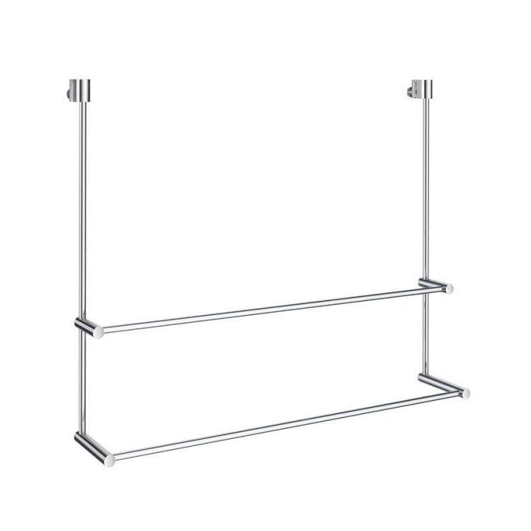 Smedbo Sideline Double Towel Rail for Glass Shower Panel