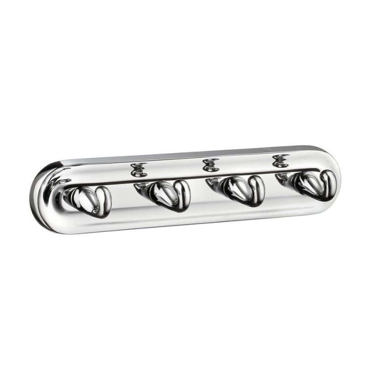 Smedbo Villa Polished Chrome Quadruple Hook