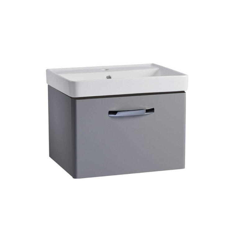 Tavistock Compass 600mm Gloss Light Grey Wall Mounted Unit & Basin