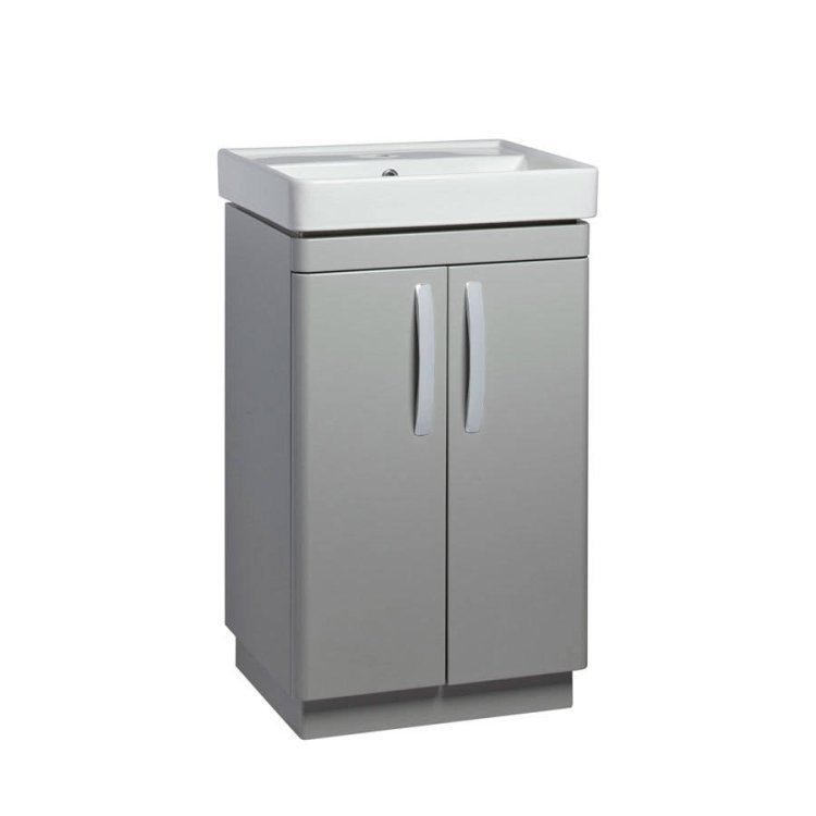 Tavistock Compass 500mm Gloss Light Grey Freestanding Unit & Basin