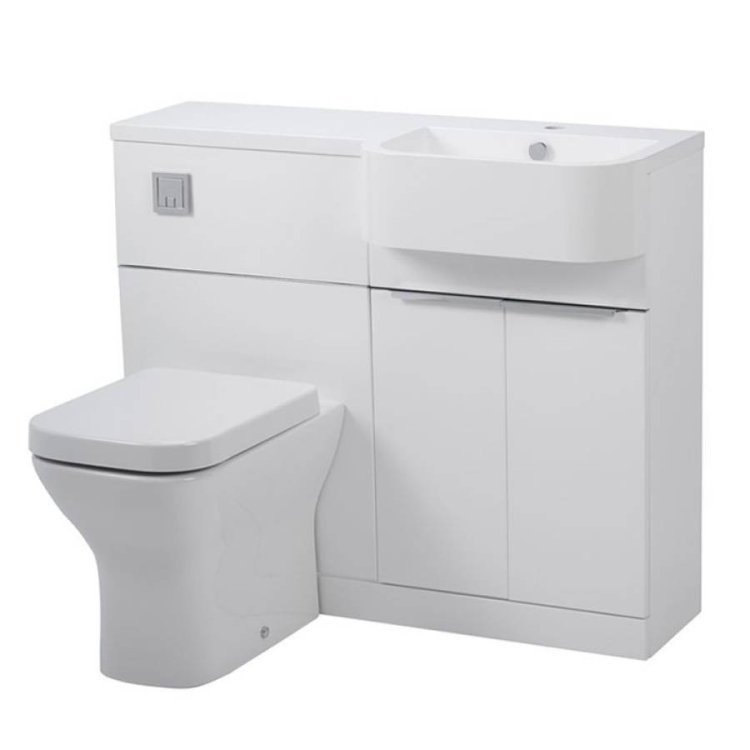 Tavistock Match 1000mm Gloss White Right Handed Unit & Basin