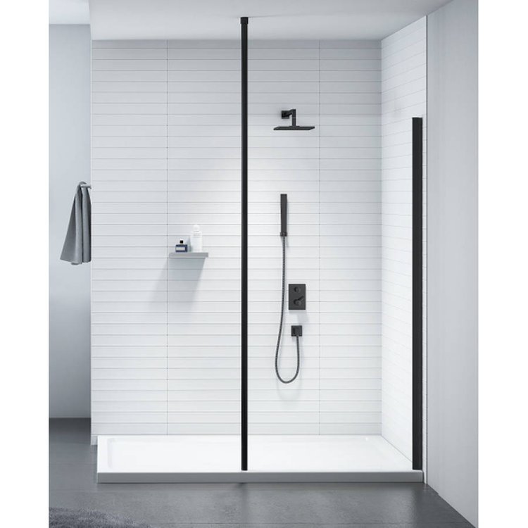 Merlyn Black 3m Vertical Shower Wetroom Panel Post