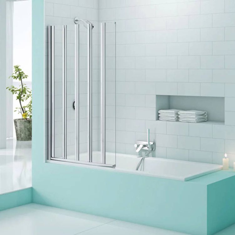 Merlyn SecureSeal 1000 x 1500mm 5 Fold Bath Screen