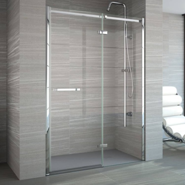 Merlyn 8 Series 1700mm Frameless Hinge & Inline Shower Door