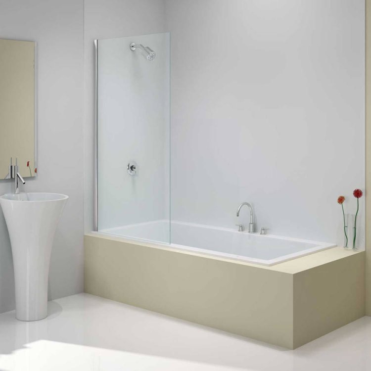 Merlyn Fixed Square Bath Screen 800 x 1500mm