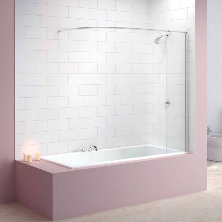 Merlyn Curtain Rail Bath Screen 300 x 1500mm