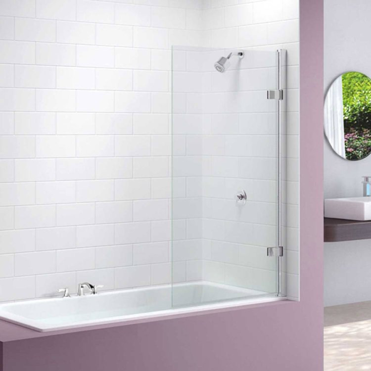 Merlyn Hinged Square Bath Screen 850 x 1500mm