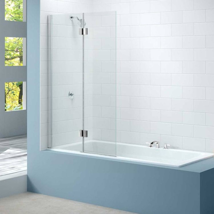 Merlyn 2 Panel Hinged Left Hand Bath Screen 850 x 1500mm